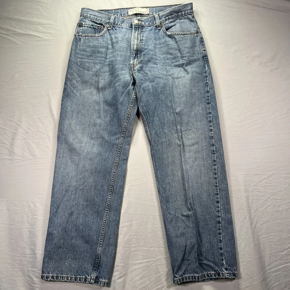 Levis 559 Jeans Men 36x32 (Fits 36x30) Relaxed Straight Leg Denim Dark Wash Pant